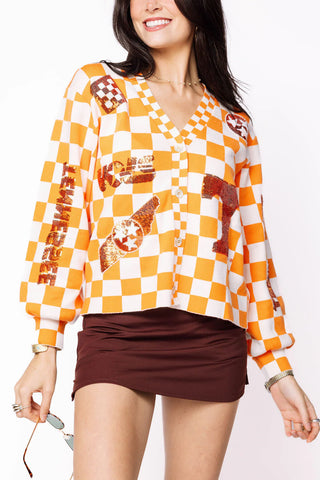 Licensed Tennessee Checkered Team Icons Cardigan