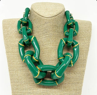 "The Michelle"-  Bamboo Link Necklace
