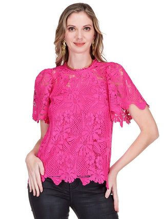 Short Sleeve Lace Top