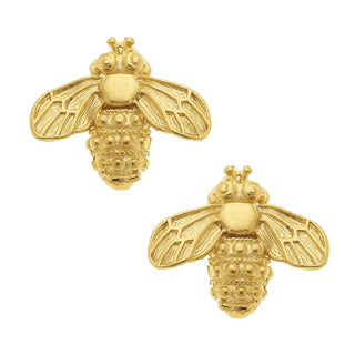 Gold Bee Stud Earrings - Gold