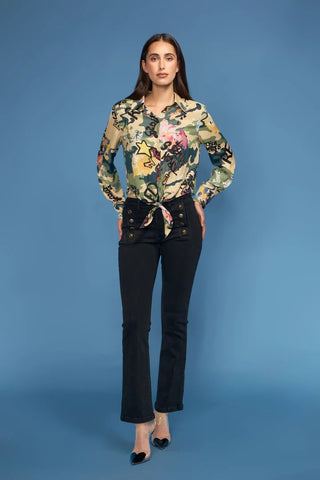 Assorted Button Trim Sailor Jean