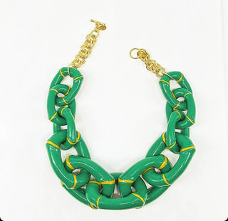 "The Michelle"-  Bamboo Link Necklace