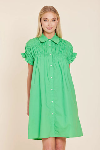 Poplin Gathered Top Dress