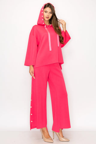 Francine French Scuba Pearl Hoodie - Coral / M / 7425ft