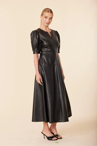 Faux Leather Maxi Dress