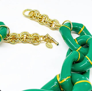 "The Michelle"-  Bamboo Link Necklace