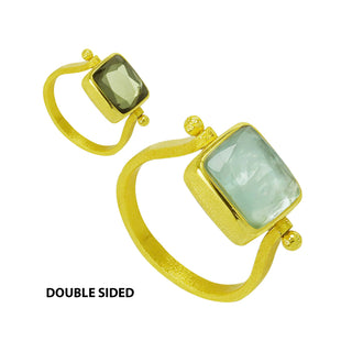 Dalila Ring Double Sided Square Stones