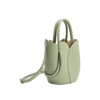 Tulip Mini Sage Recycled Vegan Leather Top Handle Bag
