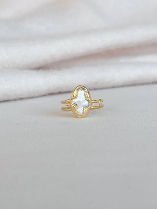 Single Ring - Pearl Cross