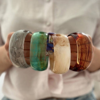 Translucent Irregular Design Bracelet - Tortoise
