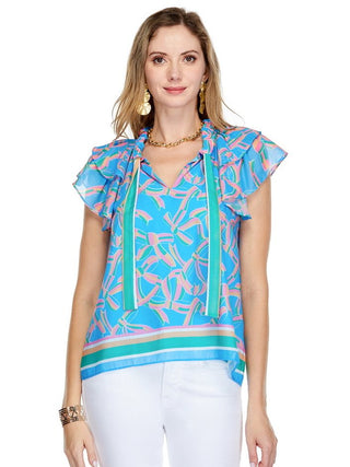 Ruffles Tie Neck Top