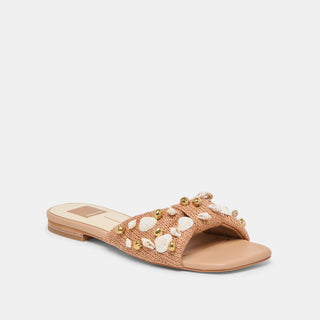 Lizza Toffee Beaded Raffia