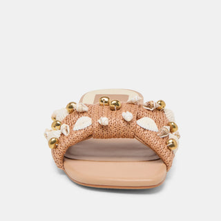 Lizza Toffee Beaded Raffia
