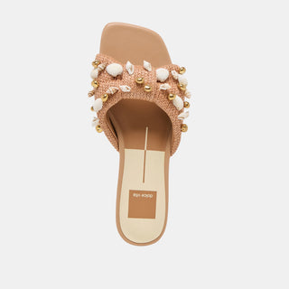 Lizza Toffee Beaded Raffia
