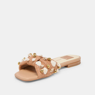 Lizza Toffee Beaded Raffia