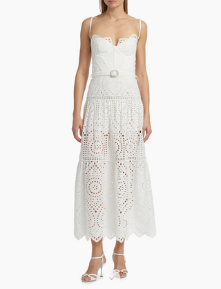 Zuria Cotton Eyelet Maxi Dress