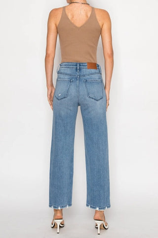 Tummy Control High Rise Straight Jeans