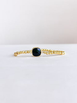 Stretch Beam Bracelet/ Gold - Black