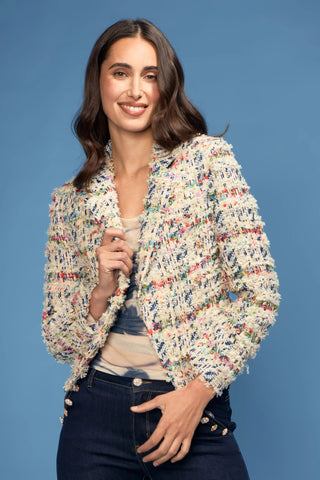 Confetti Boucle Open Jacket