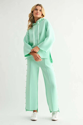 Francine French Scuba Pearl Hoodie - MINT - M