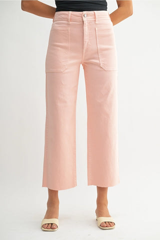 High Rise Utility Wide Leg Jeans