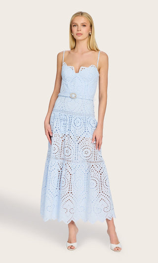 Zuria Cotton Eyelet Maxi Dress