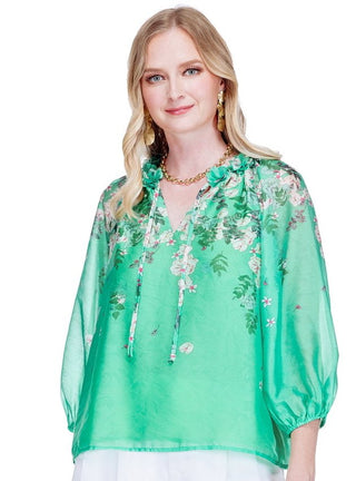 Dimensional Flowers Top