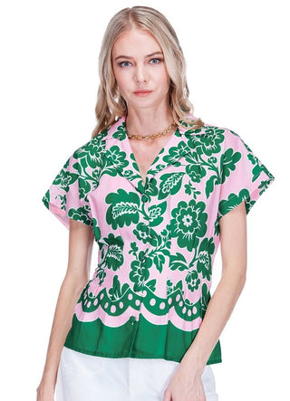 Waist Pleated Blouse